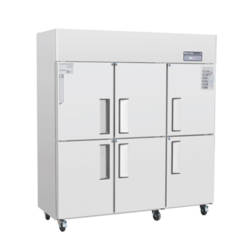 US-Style 6-Door Dual-Temp Upright Cabinet